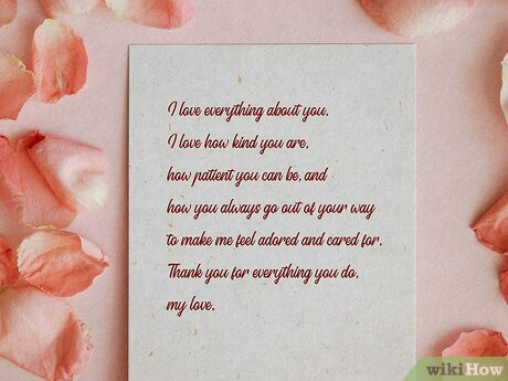 Craft a long love message to express your feelings.