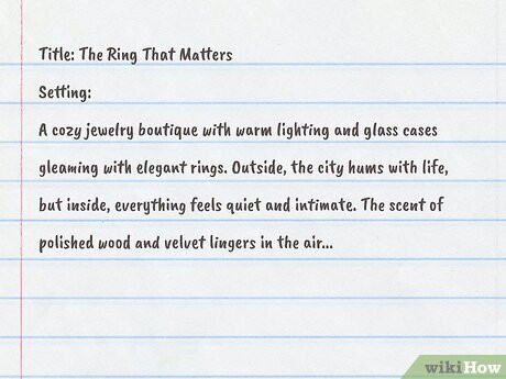 Step 3 Fill in the details of the characters, setting, story, and themes.