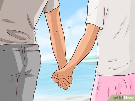 Step 4 Reach for her hand when walking.