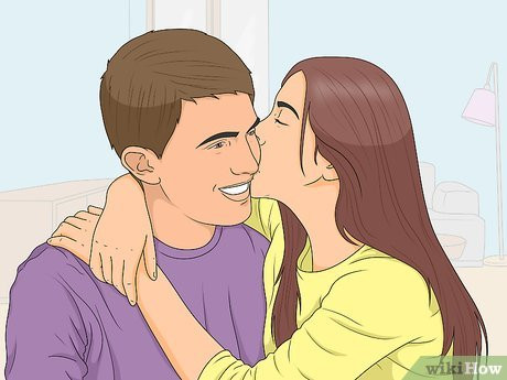 Step 4 Give him a kiss to remind him he’s wanted.