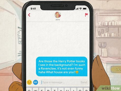 Step 6 He sends a ton of emojis.